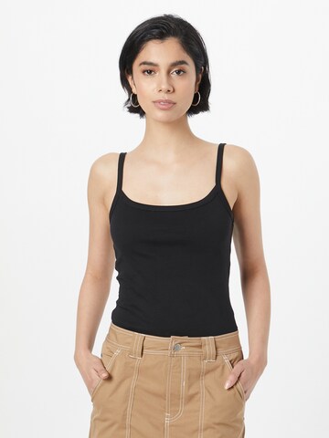 Soft Rebels Top in Zwart: voorkant