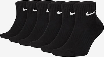 NIKE Athletic Socks in Black: front