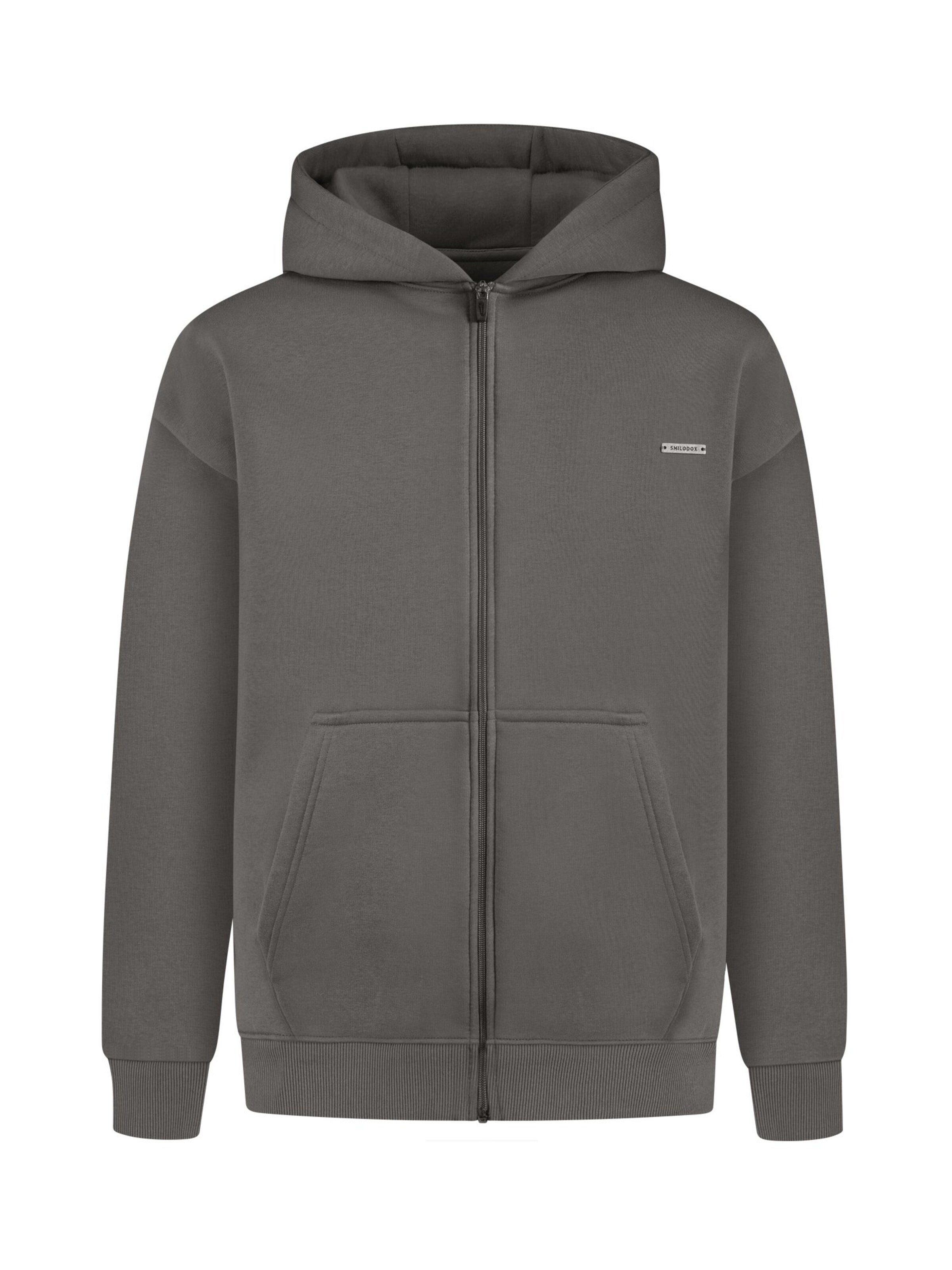 Smilodox Sweat jacket in Grey: front