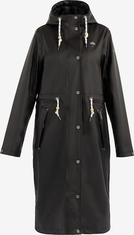 Schmuddelwedda Raincoat in Black: front