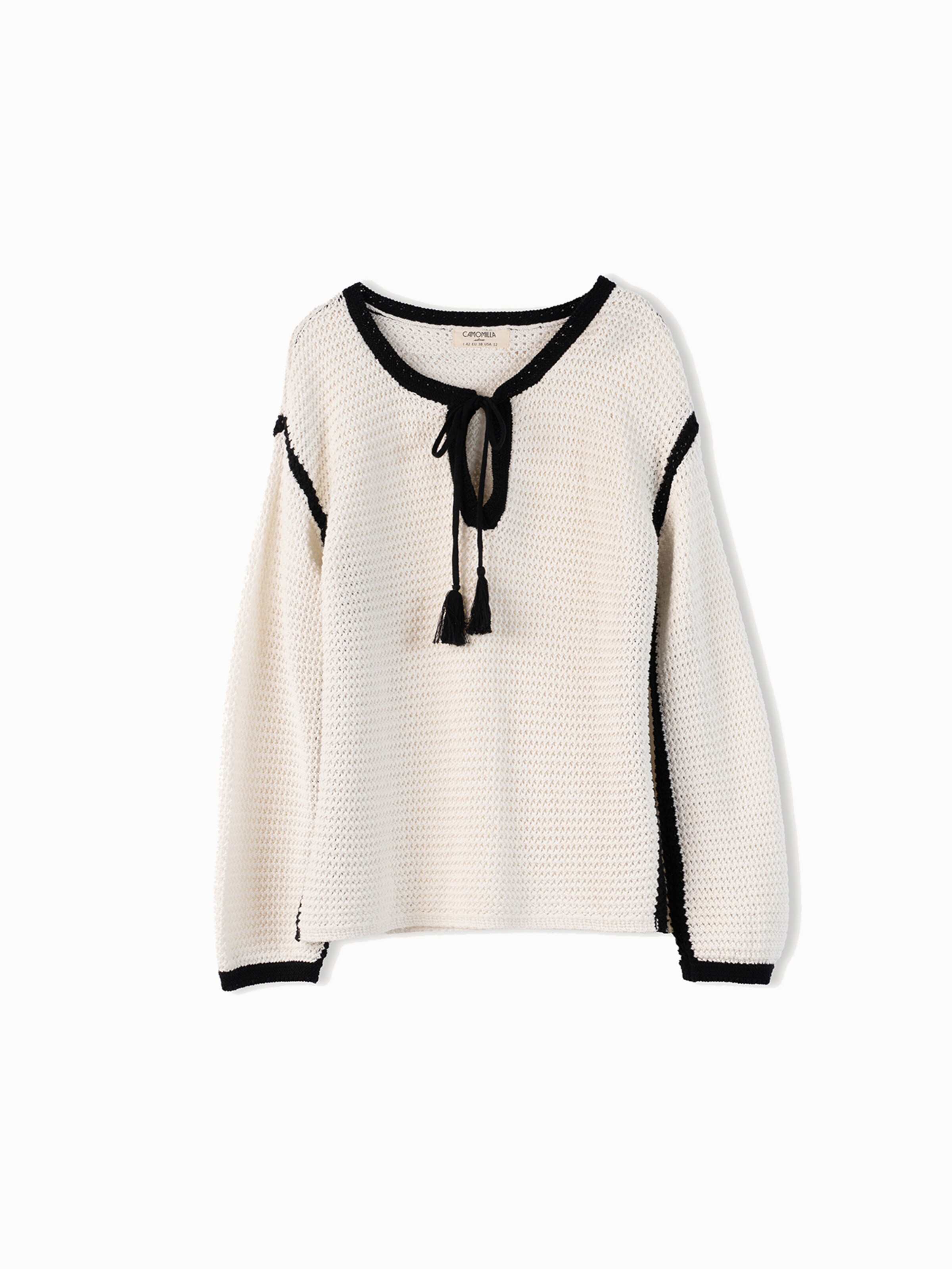 Pull-over oversize 'MARCELLA' Camomilla Italia en blanc : devant