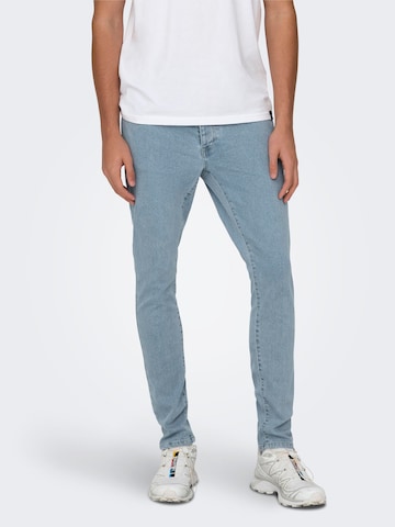 Only & Sons Skinny Jeans 'WARP' in Blau