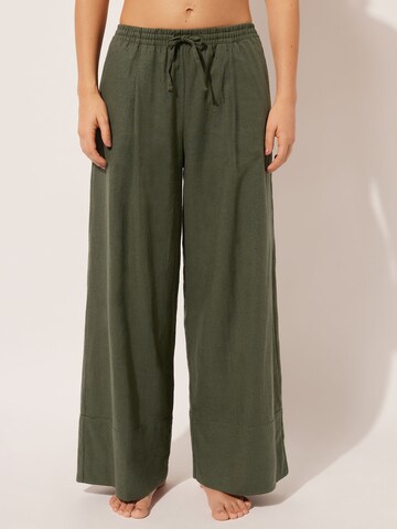 CALZEDONIA Wide leg Pants in Green: front