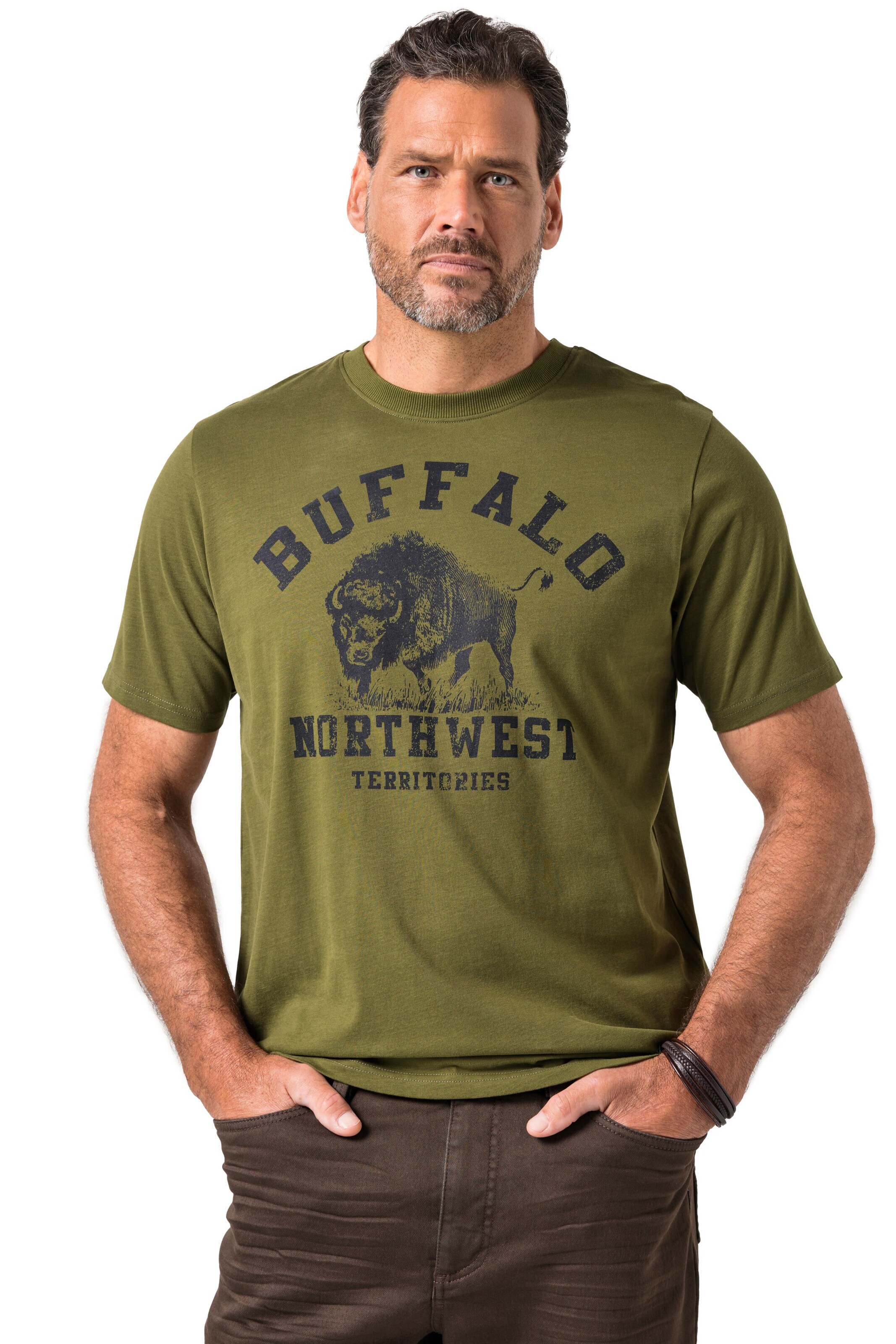 JP1880 Shirt in Groen: voorkant