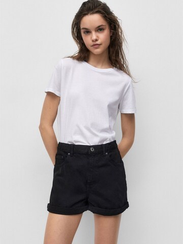 Pull&Bear Loosefit Jeans in Zwart: voorkant