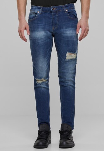 2Y Premium Skinny Jeans in Blue: front