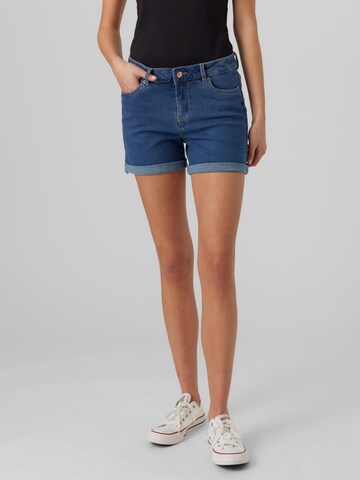 VERO MODA Slimfit Shorts 'LUNA' in Blau: predná strana