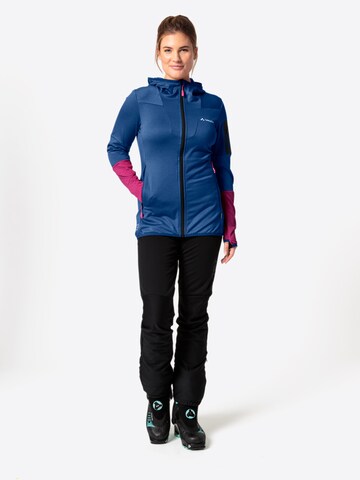 VAUDE Athletic Fleece Jacket 'Monviso' in Blue