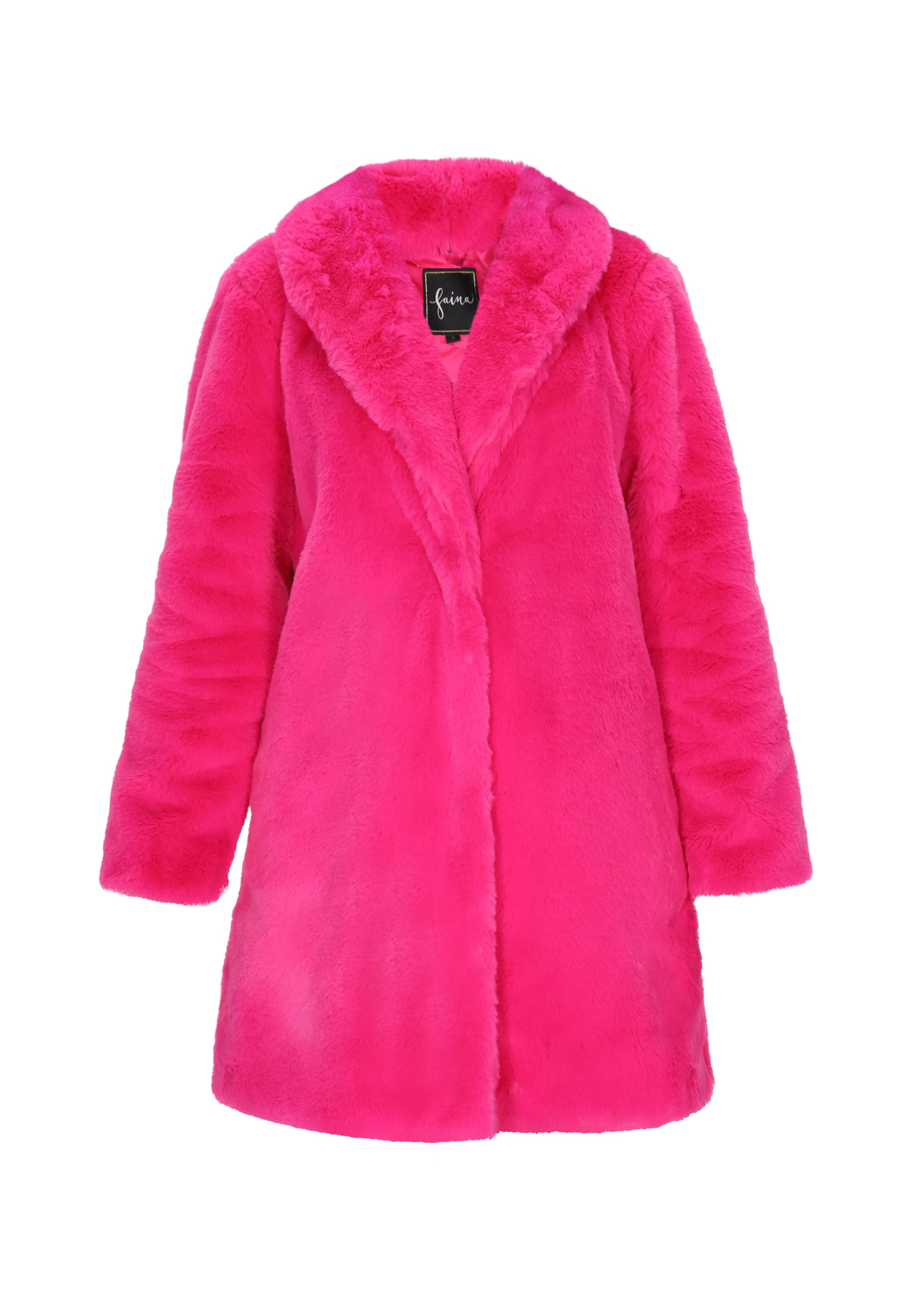 faina Зимнее пальто 'Fashion Look' в Ярко-розовый: спереди