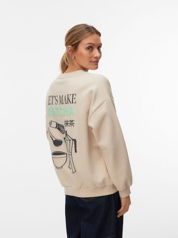VERO MODA Sweatshirt 'VMAdine' in Beige: front