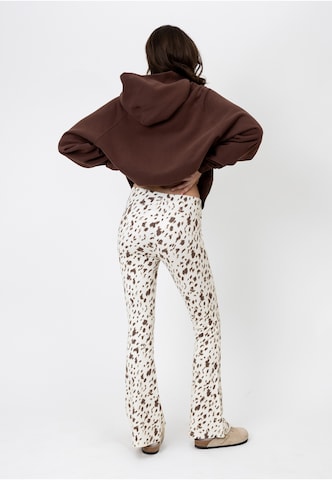 OH APRIL - Bootcut Leggings 'Tia' en marrón
