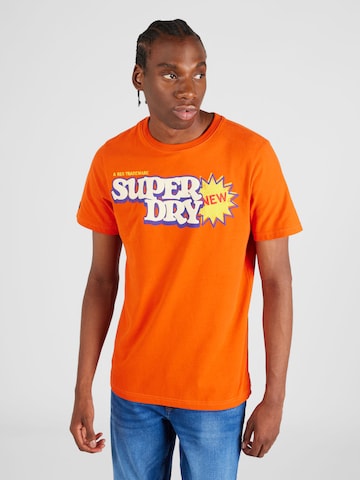 Superdry - Camiseta 'Cooper 70er Jahre' en naranja: frente
