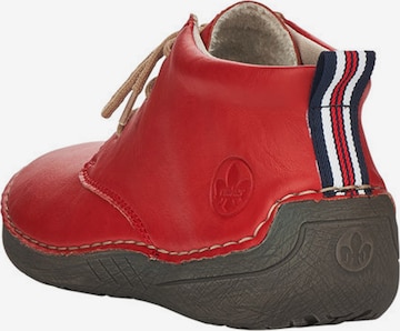 Pantofi cu șireturi sport de la Rieker pe roșu