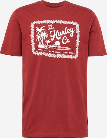 T-Shirt fonctionnel 'UKULELE' Hurley en rouge : devant