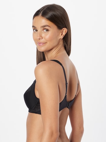 TRIUMPH T-shirt Bra 'Modern Lace+Cotton' in Black