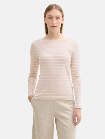 T-shirt TOM TAILOR en beige : devant