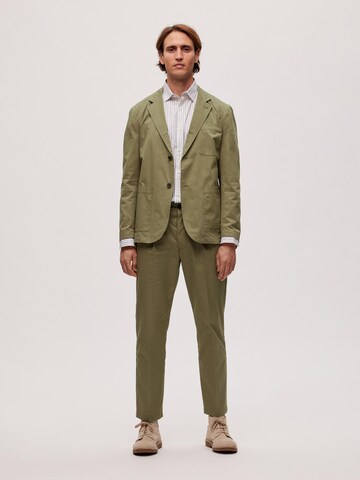 SELECTED HOMME - regular Pantalón plisado 'LOIK' en verde