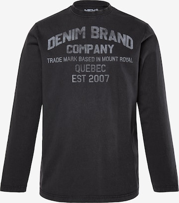 Men Plus Shirt in Zwart: voorkant