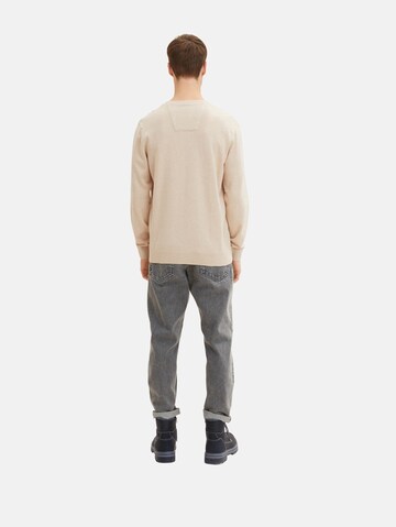 TOM TAILOR Regular Fit Pullover in Beige