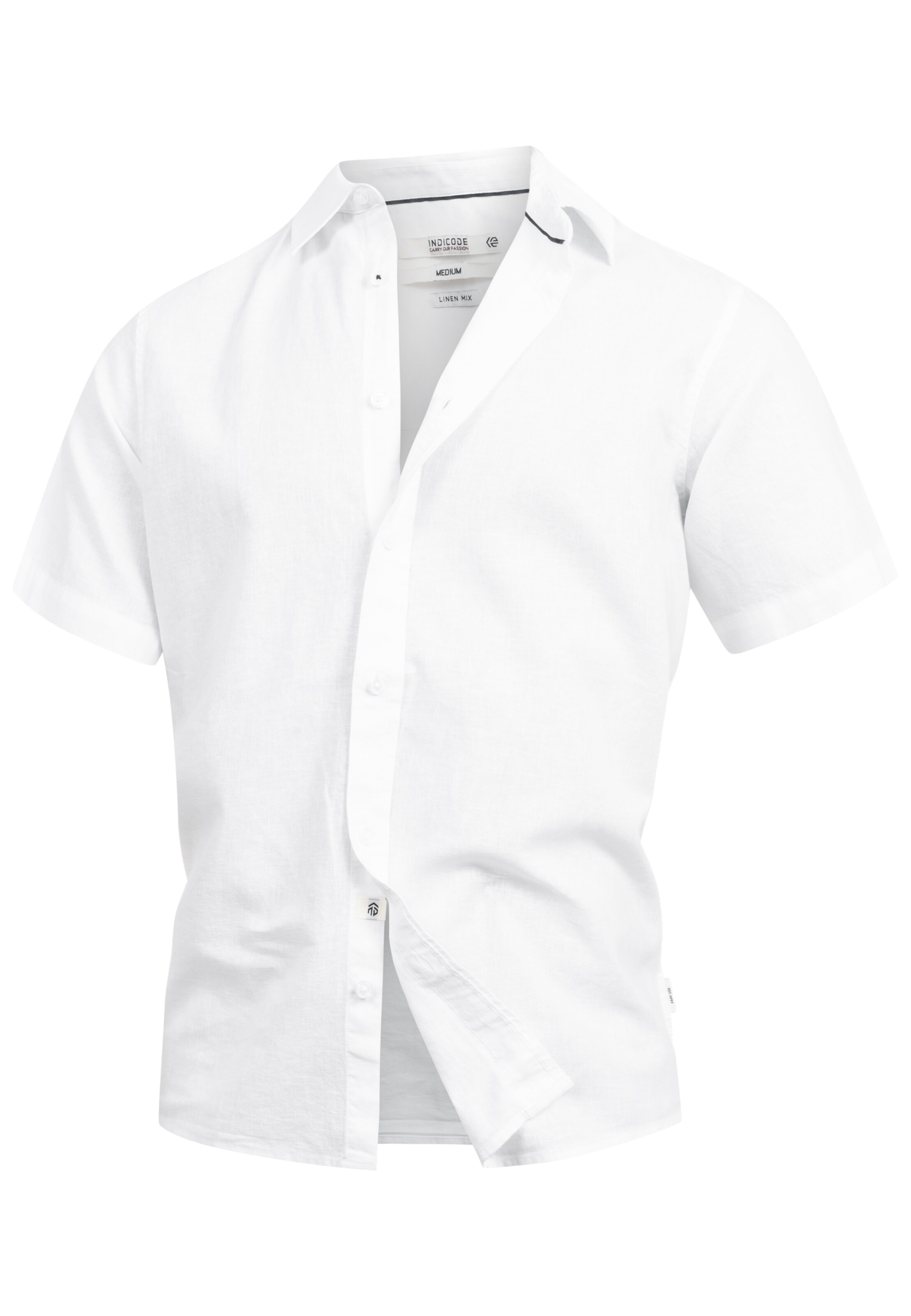 INDICODE JEANS Hemd 'Ceppo' in Weiß: Vorderseite