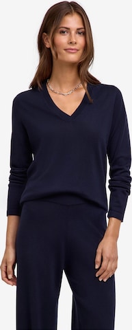 FALKE Pullover 'Pure Merino Wool' in Blau: Vorderseite