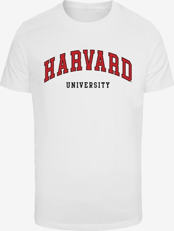 Merchcode Shirt 'Harvard University - Script' in White: front