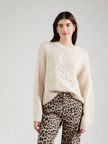 MSCH COPENHAGEN Trui 'Diella Heidi' in Beige: voorkant