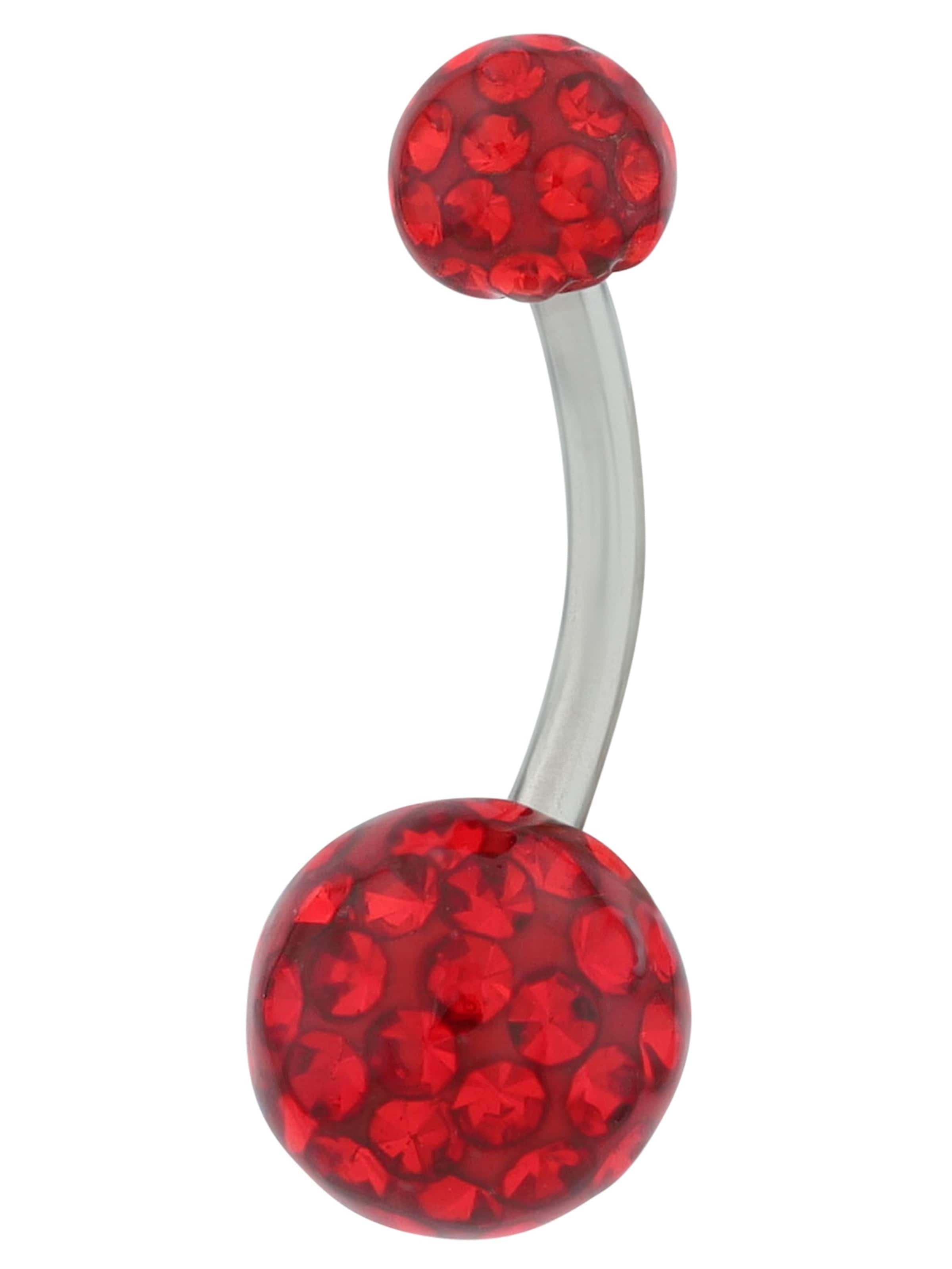 Akzent Piercings in Red: front