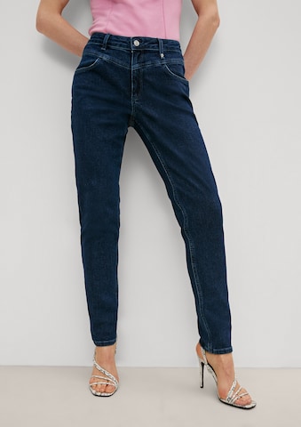 COMMA Slimfit Jeans in Blauw: voorkant