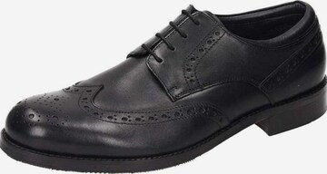 MANITU Lace-Up Shoes in Black: front