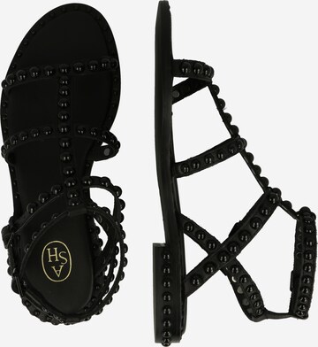 ASH Páskové sandály – černá