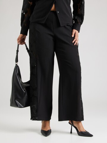 Loosefit Pantalon 'VMCNANA' Vero Moda Curve en noir : devant