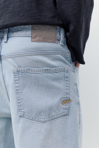 Pull&Bear Baggy Džíny – modrá