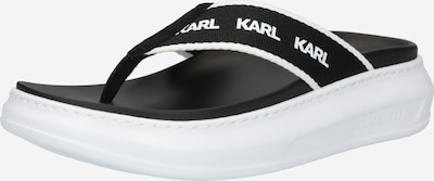 Karl Lagerfeld Tongs 'KAPRI' en noir / blanc, Vue avec produit
