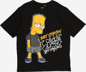 NAME IT Shirt 'NKMJUDA SIMPSONS' in Black: front