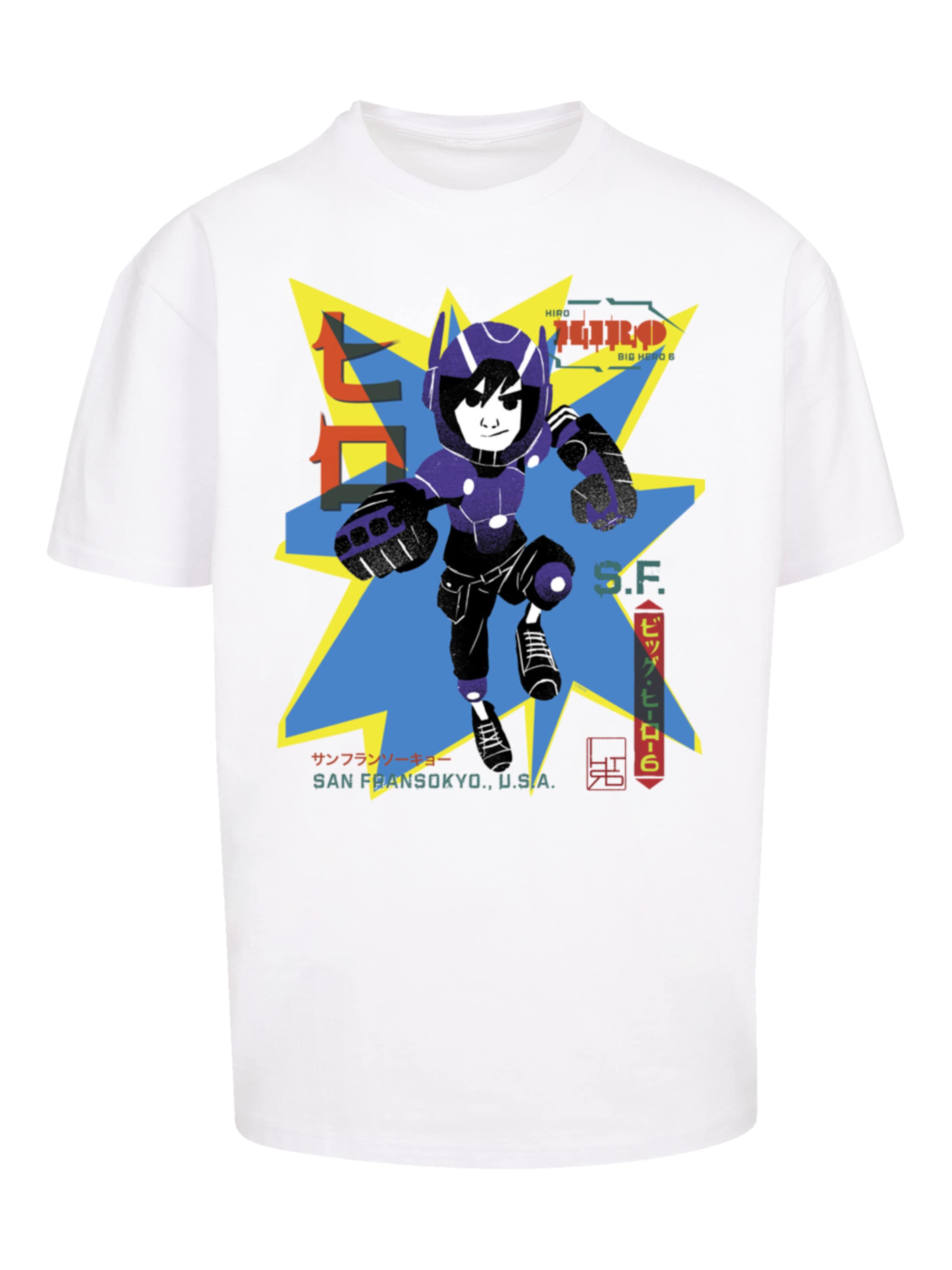 T-Shirt 'Big Hero 6 Hiro Manga' F4NT4STIC en blanc : devant