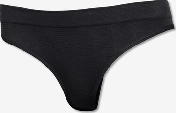 SCHIESSER Thong in Black: front