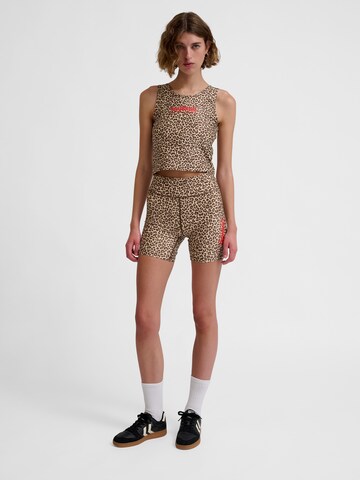 Hummel Skinny Sportbroek 'FAST' in Beige