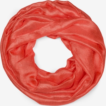 styleBREAKER Schlauchschal 'Seidiger Einfarbiger Loop' in Orange: Vorderseite