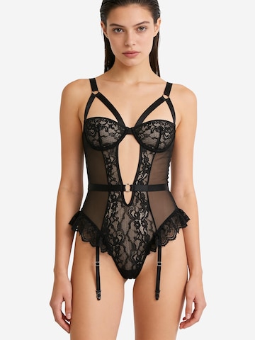 L.BEV Bodysuit 'Notte Nera' in Black