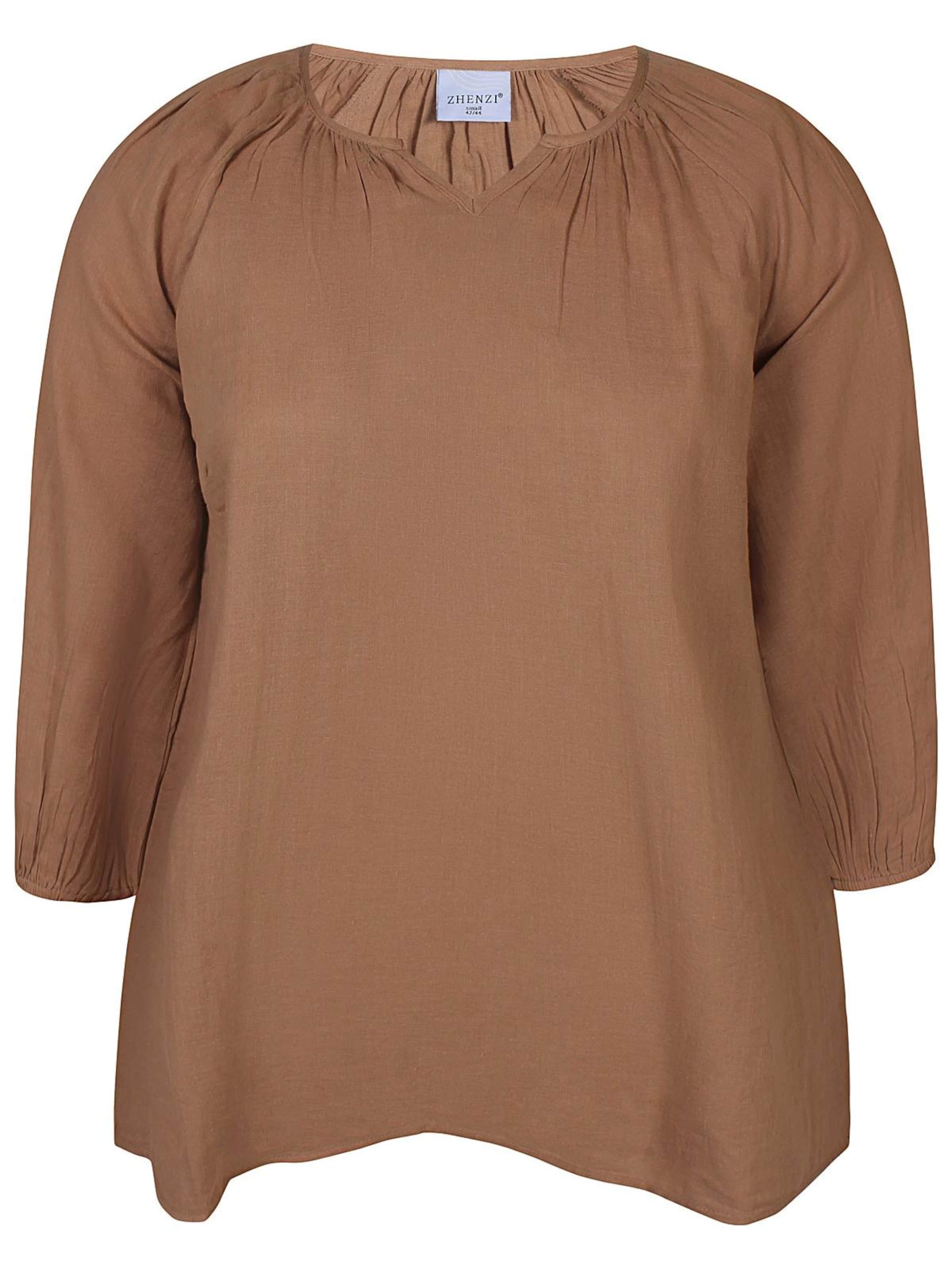 Zhenzi Blouse 'Gemma 1311' in Brown: front