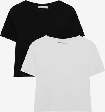 T-shirt Pull&Bear en noir : devant