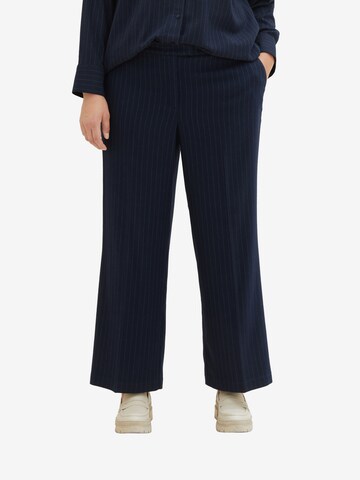 Wide leg Pantaloni con piega frontale di Tom Tailor Women + in blu: frontale