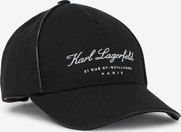 Karl Lagerfeld Kšiltovka 'Hotel' – černá: přední strana