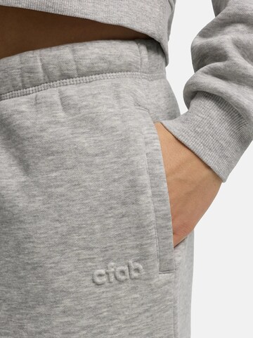 cfab (formerly creamy fabrics) - Pierna ancha Pantalón 'Everyday Carrot' en gris