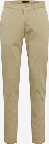 Coupe slim Pantalon chino 'Stig' Marc O'Polo en beige : devant