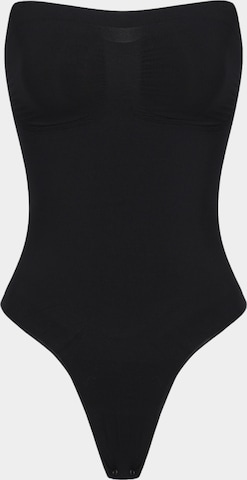 cfab (formerly creamy fabrics) Shapingbody 'Trägerloser Bodysuit Sculpting Shapewear mit String' i svart: framsida