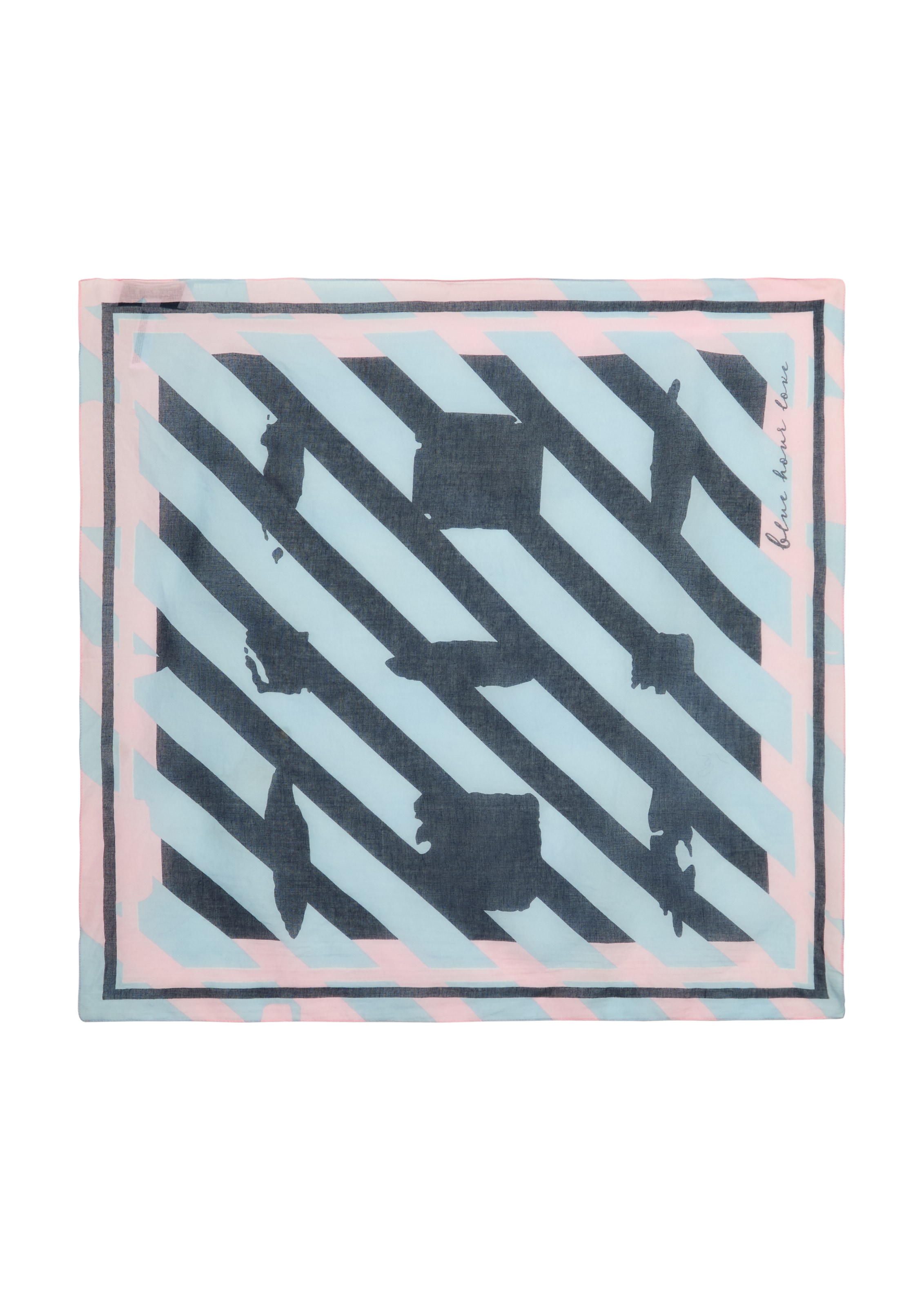 comma casual identity Φουλάρι σε μπλε: μπροστά