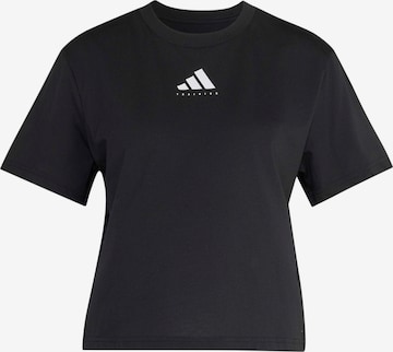 juoda ADIDAS PERFORMANCE Sportiniai marškinėliai: priekis