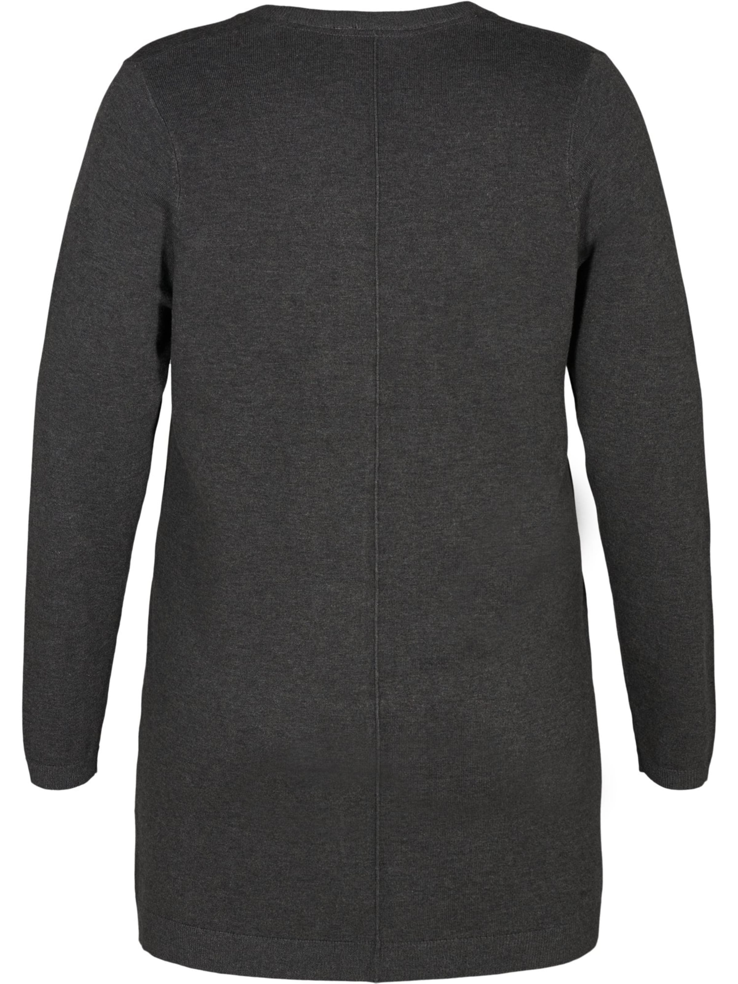 Zizzi - Casaco de malha 'Carrie' em cinzento